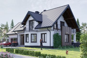  Projekt domu Baltazar (1289) (KRD1025) - projekt domu parterowego z poddaszem - Zdjęcie 1