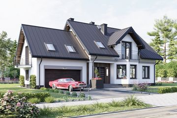  Projekt domu Baltazar (1289) (KRD1025) - projekt domu parterowego z poddaszem - Zdjęcie 3