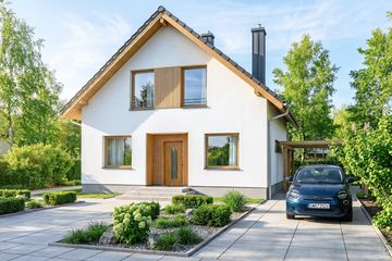 Projekt domu Monte 2 - parterowy z poddaszem dom o powierzchni 88,69 m², dach dwuspadowy - ujęcie 2