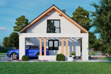 Projekt domu Sej-pro 043 energo (ELW1027) - projekt domu parterowego z poddaszem - Zdjęcie 2