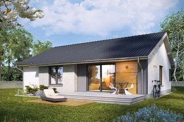  Projekt domu Szafirek (WRN1476) - projekt domu parterowego - Zdjęcie 1