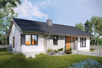  Projekt domu Szafirek (WRN1476) - projekt domu parterowego - Zdjęcie 2