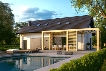  Projekt domu Sej-pro 044/1 energo (ELW1030) - projekt domu parterowego z poddaszem - Zdjęcie 1