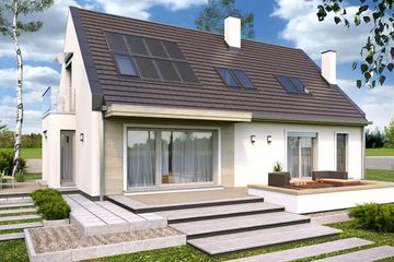  Projekt domu Kevin b eko (WRD2881) - projekt domu parterowego z poddaszem - Zdjęcie 1