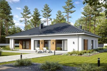  Projekt domu Swobodny D76 (WWB1084) - projekt domu parterowego - Zdjęcie 1