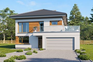  Projekt domu Kasjopea 3 wariant F (WAH1996) - projekt domu z pełnym piętrem - Zdjęcie 2