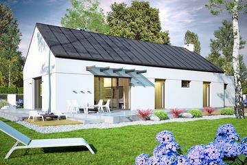  Projekt domu Żurawinka z garażem 1-st. [A] (WRF2078) - projekt domu parterowego - Zdjęcie 2