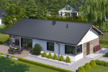  Projekt domu przy Pastelowej 22 (KRK1660) - projekt domu parterowego - Zdjęcie 1
