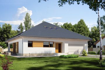  Projekt domu E-179a (WAX1172) - projekt domu parterowego - Zdjęcie 1