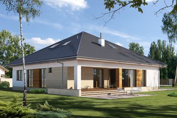  Projekt domu E-179a (WAX1172) - projekt domu parterowego - Zdjęcie 2