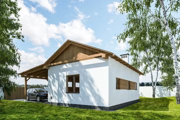  Projekt garażu G317 - Budynek garażowo - gospodarczy (PRA1432) - projekt garażu parterowego - Zdjęcie 2