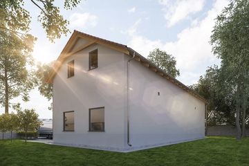  Projekt budynku gospodarczego G394 - Budynek garażowy (PRA1418) - projekt budynku z pełnym piętrem - Zdjęcie 2