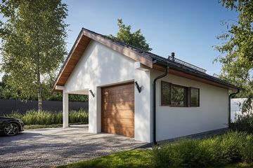  Projekt garażu G382 - Budynek garażowo - gospodarczy (PRA1408) - projekt garażu parterowego - Zdjęcie 1