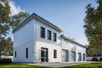  Projekt magazynu G393 - Budynek biurowo - magazynowy (PRA1431) - projekt magazynu z pełnym piętrem - Zdjęcie 1