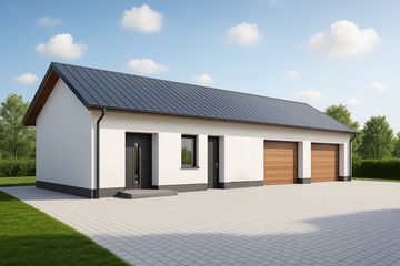  Projekt budynku gospodarczego G384 - Budynek garażowo - gospodarczy (PRA1410) - projekt budynku parterowego - Zdjęcie 1