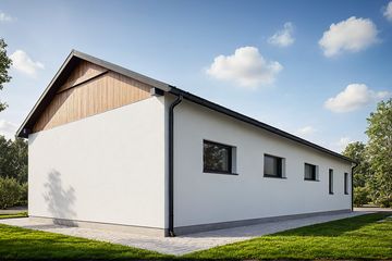  Projekt budynku gospodarczego G384 - Budynek garażowo - gospodarczy (PRA1410) - projekt budynku parterowego - Zdjęcie 2