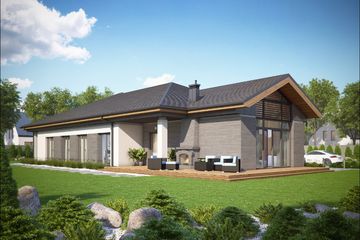  Projekt domu D291 (WAI1406) - projekt domu parterowego - Zdjęcie 1