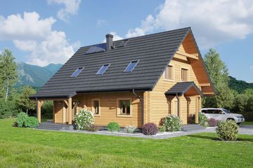 Projekt domu Grochowice 7dw (KRP2401) - projekt domu parterowego z poddaszem - Zdjęcie 1