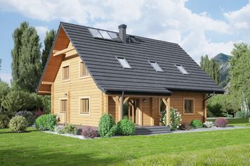  Projekt domu Grochowice 7dw (KRP2401) - projekt domu parterowego z poddaszem - Zdjęcie 2