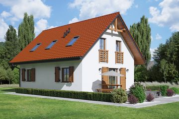  Projekt domu Zawoja mk 15 (KRP2397) - projekt domu parterowego z poddaszem - Zdjęcie 2