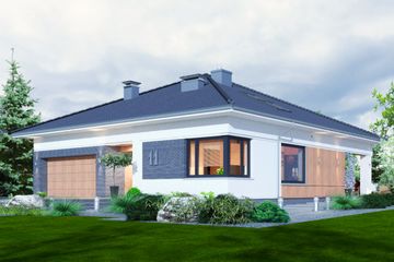  Projekt domu Domidea 59 (WAC1107) - projekt domu parterowego z poddaszem - Zdjęcie 5