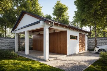  Projekt budynku gospodarczego G405 - Budynek garażowo - gospodarczy (PRA1427) - projekt budynku parterowego - Zdjęcie 1