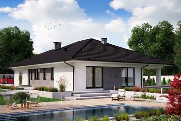  Projekt domu Ka23 war.4 Sz (PKT1212) - projekt domu parterowego - Zdjęcie 3