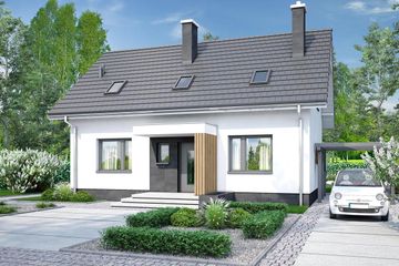 Projekt domu Bueno (WOF1140) - projekt domu parterowego z poddaszem - Zdjęcie 3