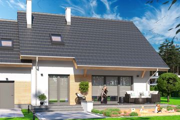  Projekt domu Ajaks 4 (WOE1157) - projekt domu parterowego z poddaszem - Zdjęcie 4