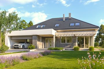  Projekt domu Alexandria (WRR1063) - projekt domu parterowego z poddaszem - Zdjęcie 1