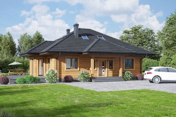  Projekt domu Zamość 3dws (KRP2411) - projekt domu parterowego - Zdjęcie 1