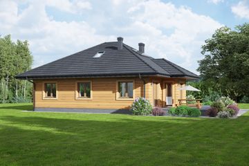  Projekt domu Zamość 3dws (KRP2411) - projekt domu parterowego - Zdjęcie 2