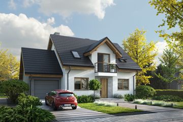  Projekt domu Eco 38 (WOZ1044) - projekt domu parterowego z poddaszem - Zdjęcie 2