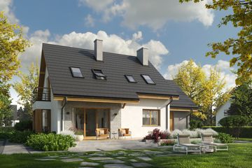  Projekt domu Eco 38 (WOZ1044) - projekt domu parterowego z poddaszem - Zdjęcie 4