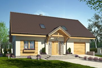  Projekt domu Julia II z garażem 1-st. [A1] (WRF2085) - projekt domu parterowego z poddaszem - Zdjęcie 1