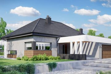  Projekt domu HomeKoncept 31 wariant 02 (KRX1129) - projekt domu parterowego - Zdjęcie 2
