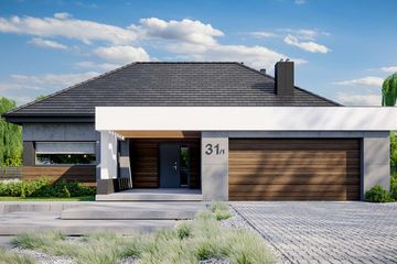  Projekt domu HomeKoncept 31 wariant 01 (KRX1127) - projekt domu parterowego - Zdjęcie 2