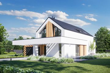  Projekt domu HomeKoncept 79 (KRX1125) - projekt domu parterowego z poddaszem - Zdjęcie 9