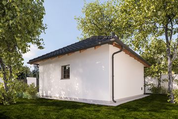  Projekt budynku gospodarczego G388 - Budynek garażowo - gospodarczy (PRA1413) - projekt budynku parterowego - Zdjęcie 2