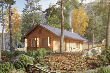  Projekt domu letniskowego Traper 2 bal (BSA2272) - projekt domu letniskowego parterowego - Zdjęcie 4