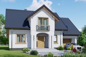  Projekt domu APS 117 wariant 2 (LUA1572) - projekt domu parterowego z poddaszem - Zdjęcie 2