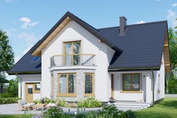  Projekt domu APS 117 wariant 2 (LUA1572) - projekt domu parterowego z poddaszem - Zdjęcie 3