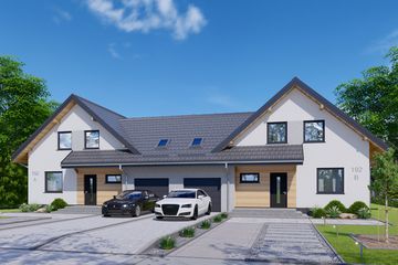  Projekt domu APS 192 dwulokalowy (LUA1525) - projekt domu parterowego z poddaszem - Zdjęcie 1