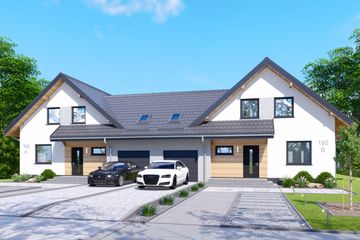  Projekt domu APS 192 dwulokalowy (LUA1525) - projekt domu parterowego z poddaszem - Zdjęcie 1