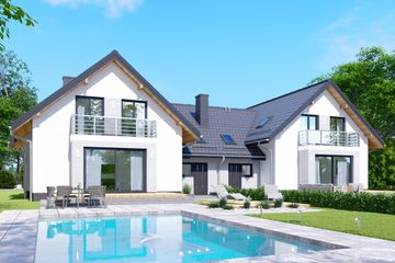  Projekt domu APS 192 dwulokalowy (LUA1525) - projekt domu parterowego z poddaszem - Zdjęcie 2