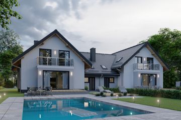  Projekt domu APS 192 dwulokalowy (LUA1525) - projekt domu parterowego z poddaszem - Zdjęcie 4