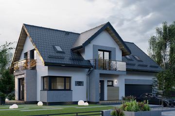  Projekt domu APS 289 + 2G (LUA1490) - projekt domu parterowego z poddaszem - Zdjęcie 2