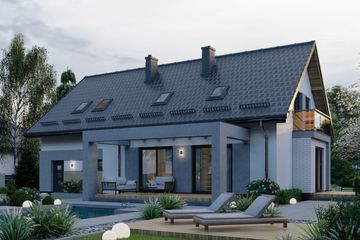  Projekt domu APS 289 + 2G (LUA1490) - projekt domu parterowego z poddaszem - Zdjęcie 4