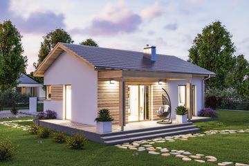  Projekt domu D237 (WAI1408) - projekt domu parterowego - Zdjęcie 2