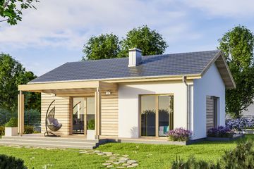  Projekt domu D237 (WAI1408) - projekt domu parterowego - Zdjęcie 1